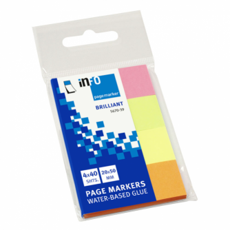 Papír oldaljelölő 4x20x50mm Info